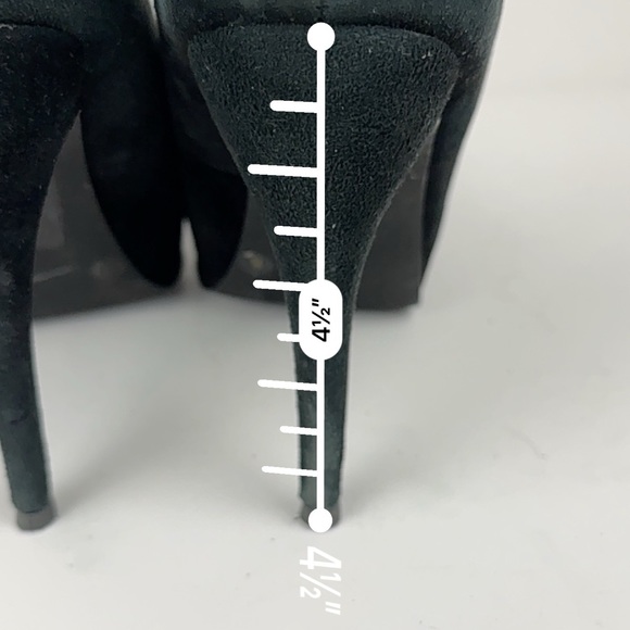 Dolce Vita  Black Suede platform heel, size 8, bows on back - Picture 9 of 9